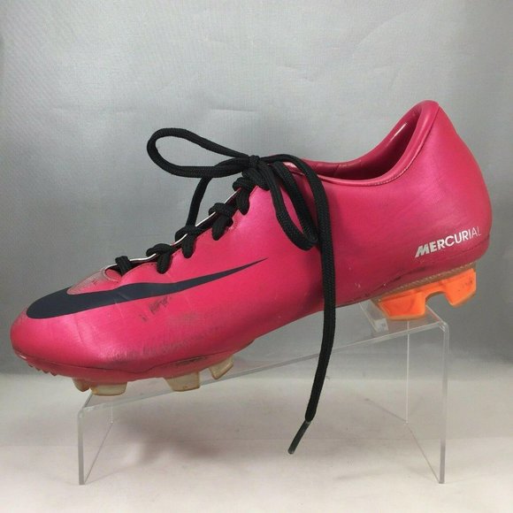 Nike Shoe Soccer Mercurial Miracle FG Mens 6 Cherry/Obsidian/Silver (Pink/Grey) main image 6